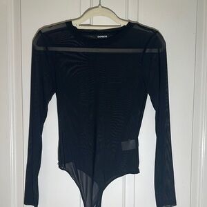 Express Black Sheer Women's Top